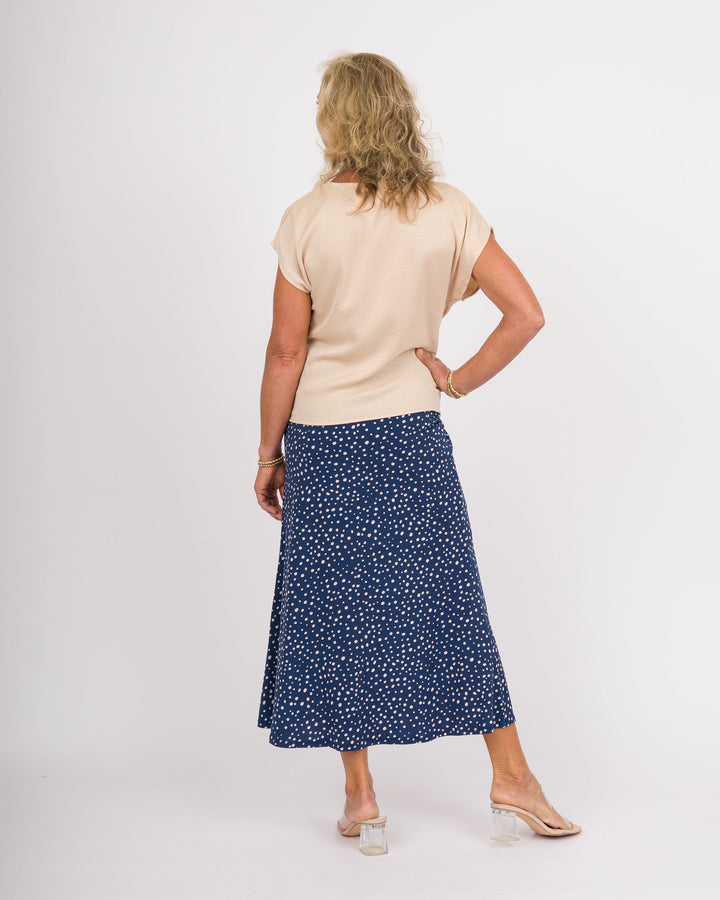 Coastal Dot Dream Midi Skirt