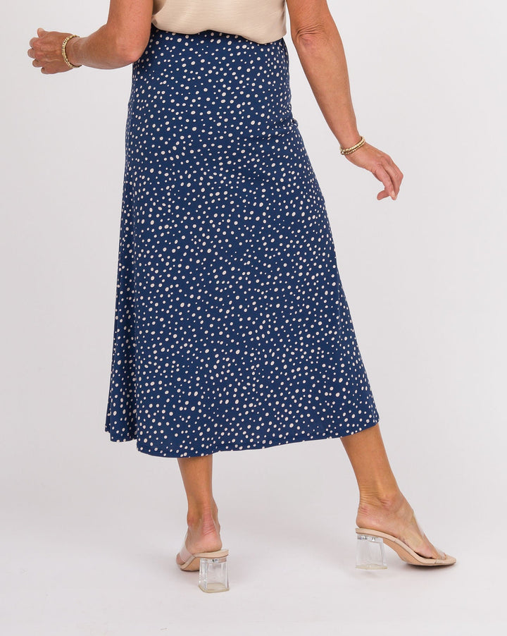 Coastal Dot Dream Midi Skirt