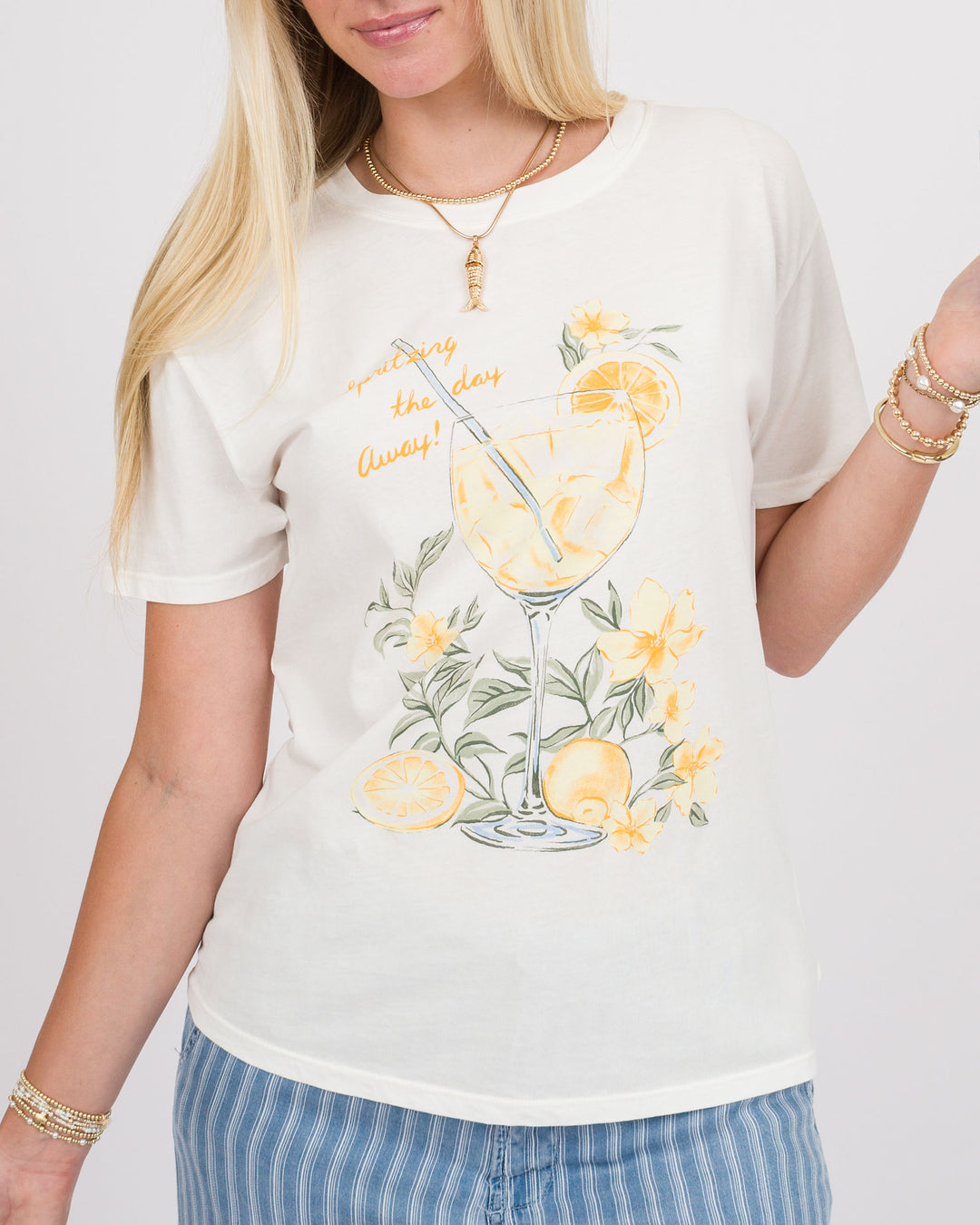 Z Supply Spritz Boyfriend Tee - Sea Salt