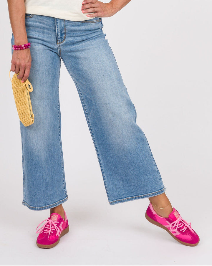 Judy Blue Claudia Ankle Wide Jeans