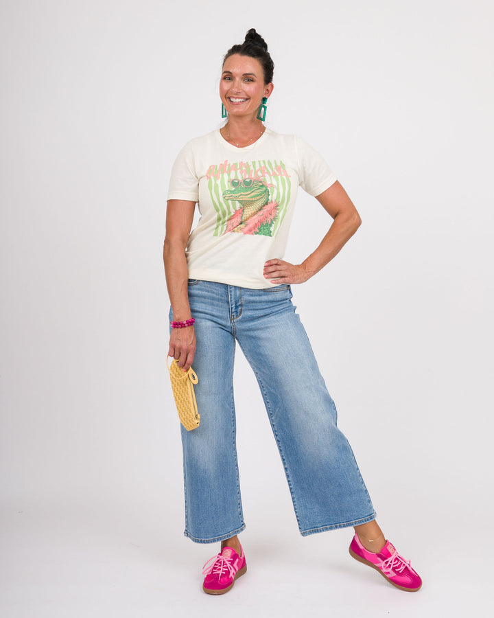 Judy Blue Claudia Ankle Wide Jeans