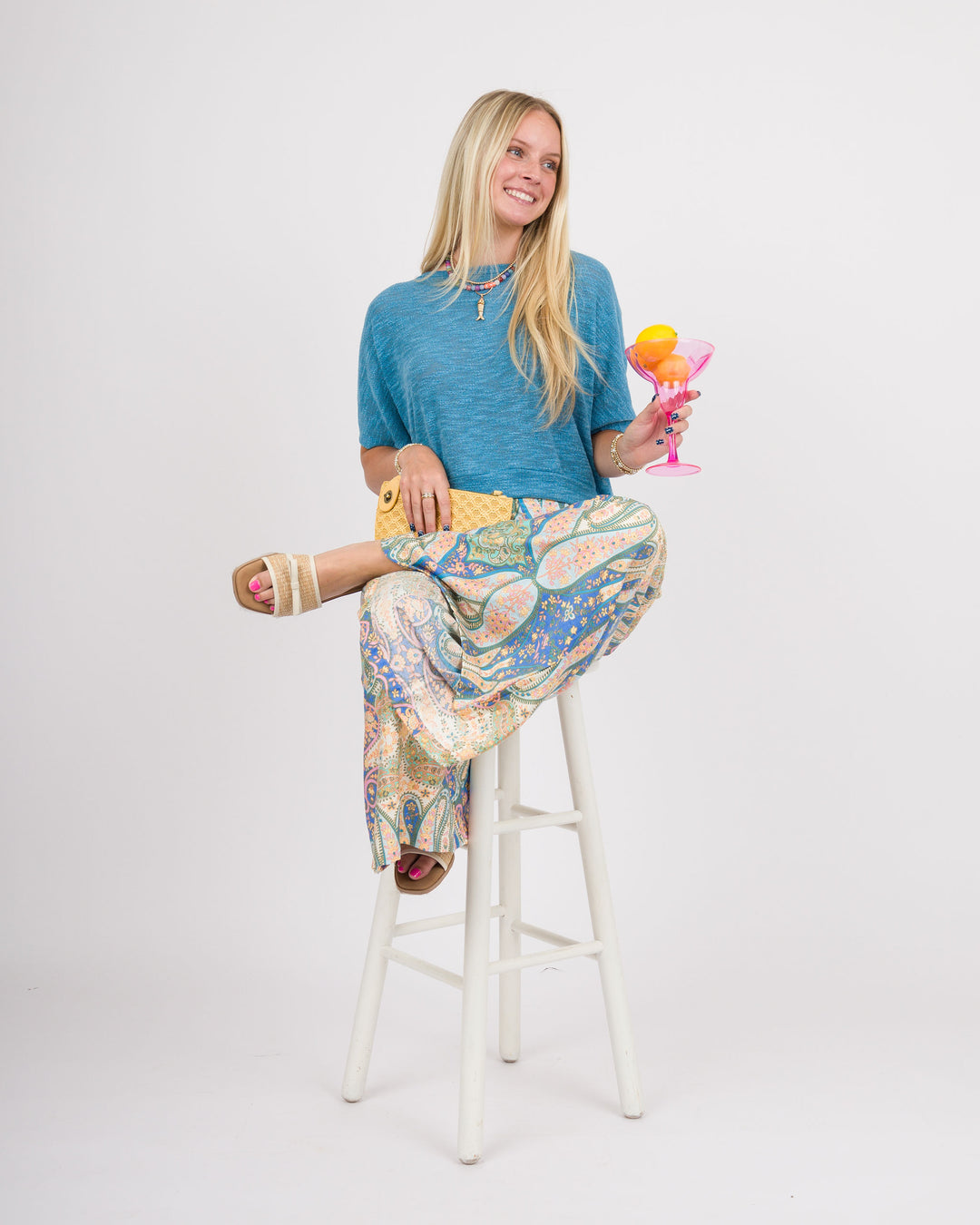 Harlow Skirt Pants - Blue Mix