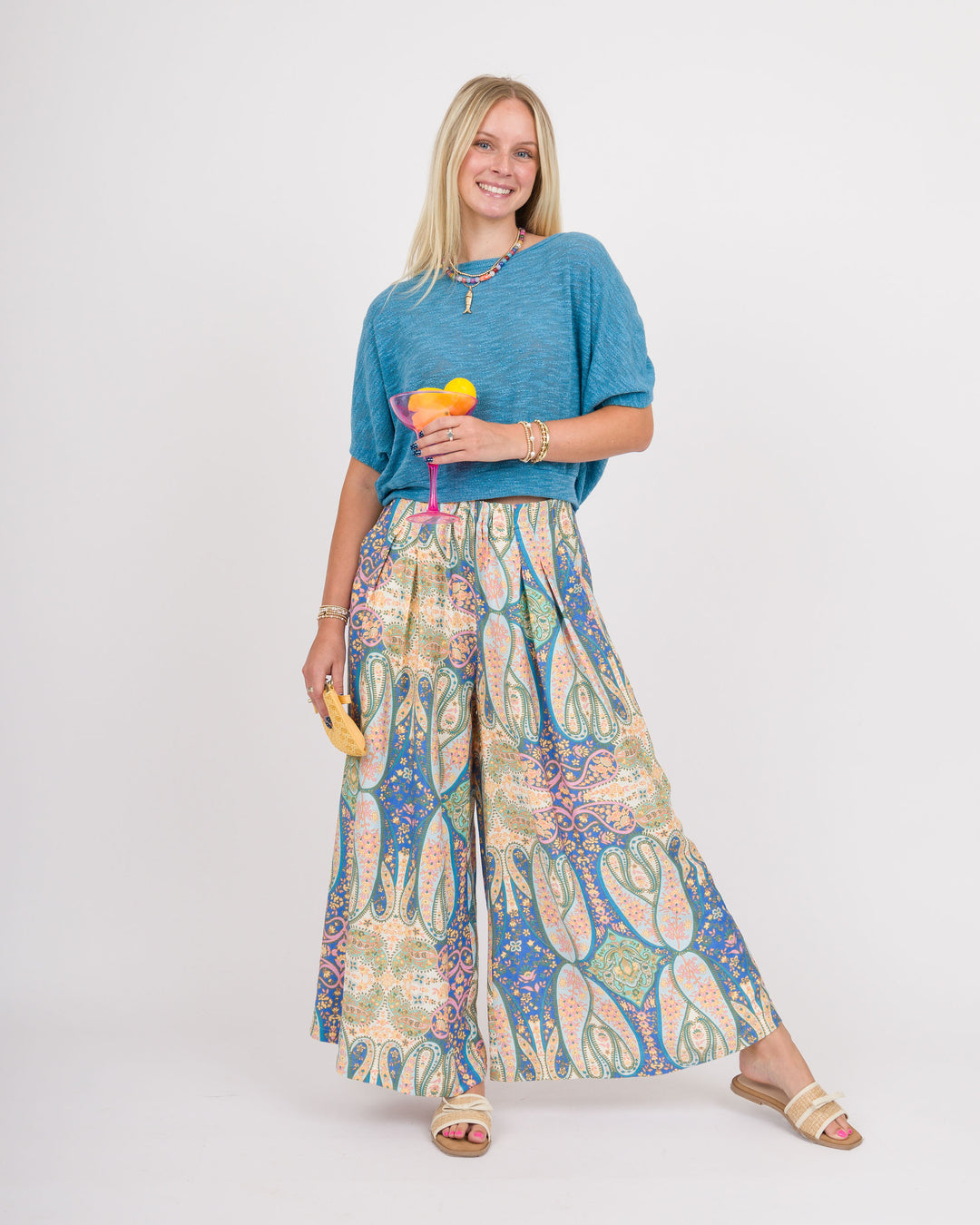 Harlow Skirt Pants - Blue Mix
