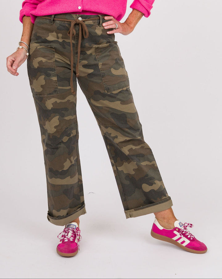 Vespera Olive Camo Pants