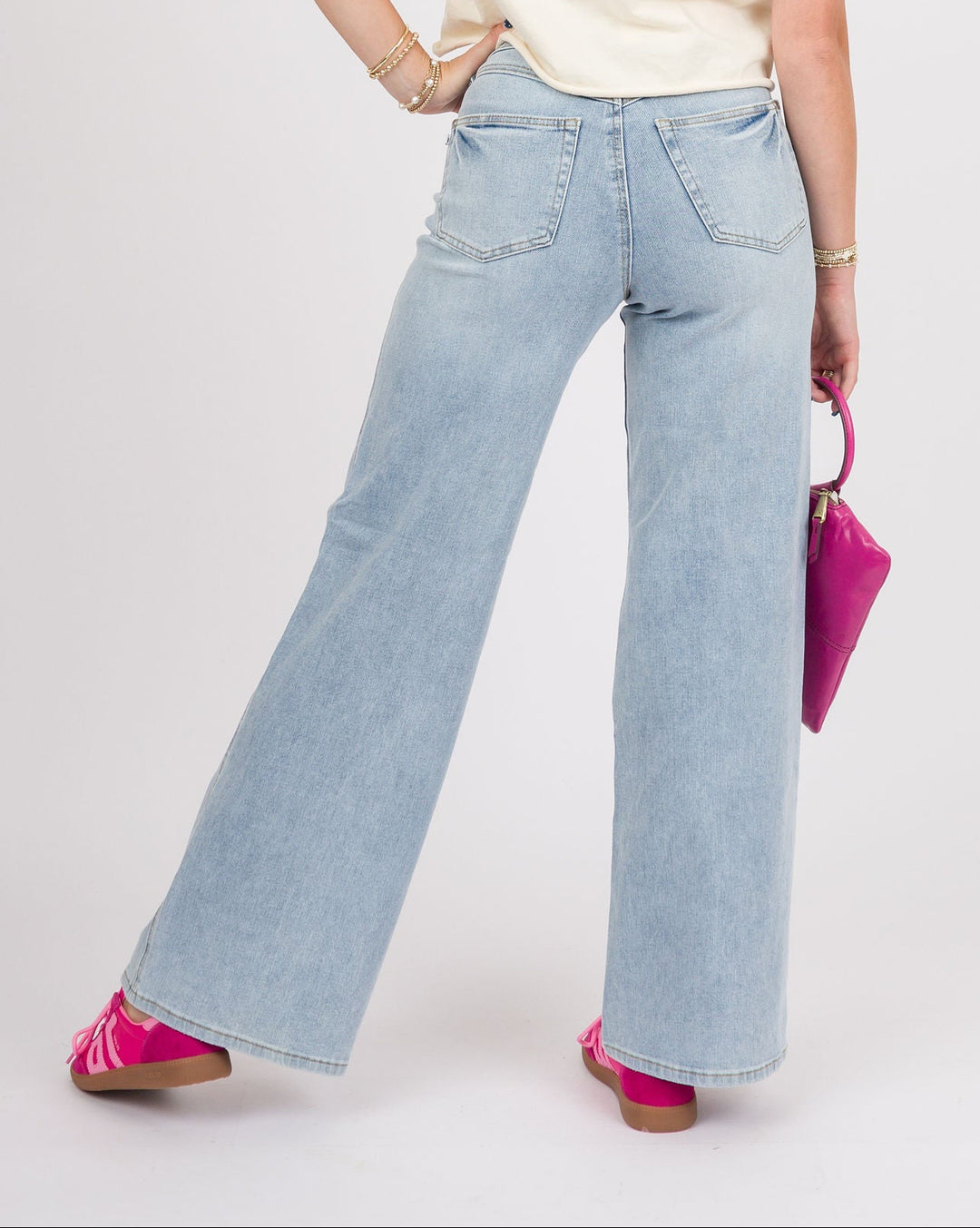 Judy Blue High Waist Retro Wide Light Blue