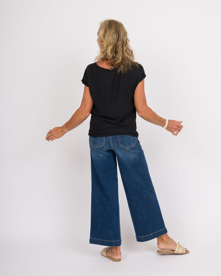 Judy Blue HW CLAUDIA Ankle Wide DK Deep Indigo