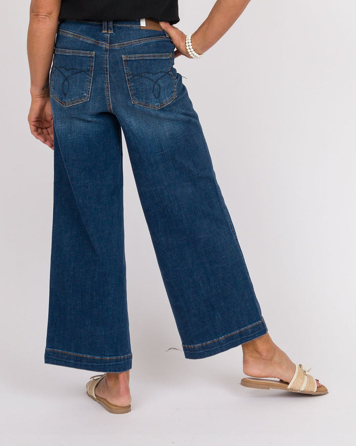 Judy Blue HW CLAUDIA Ankle Wide DK Deep Indigo