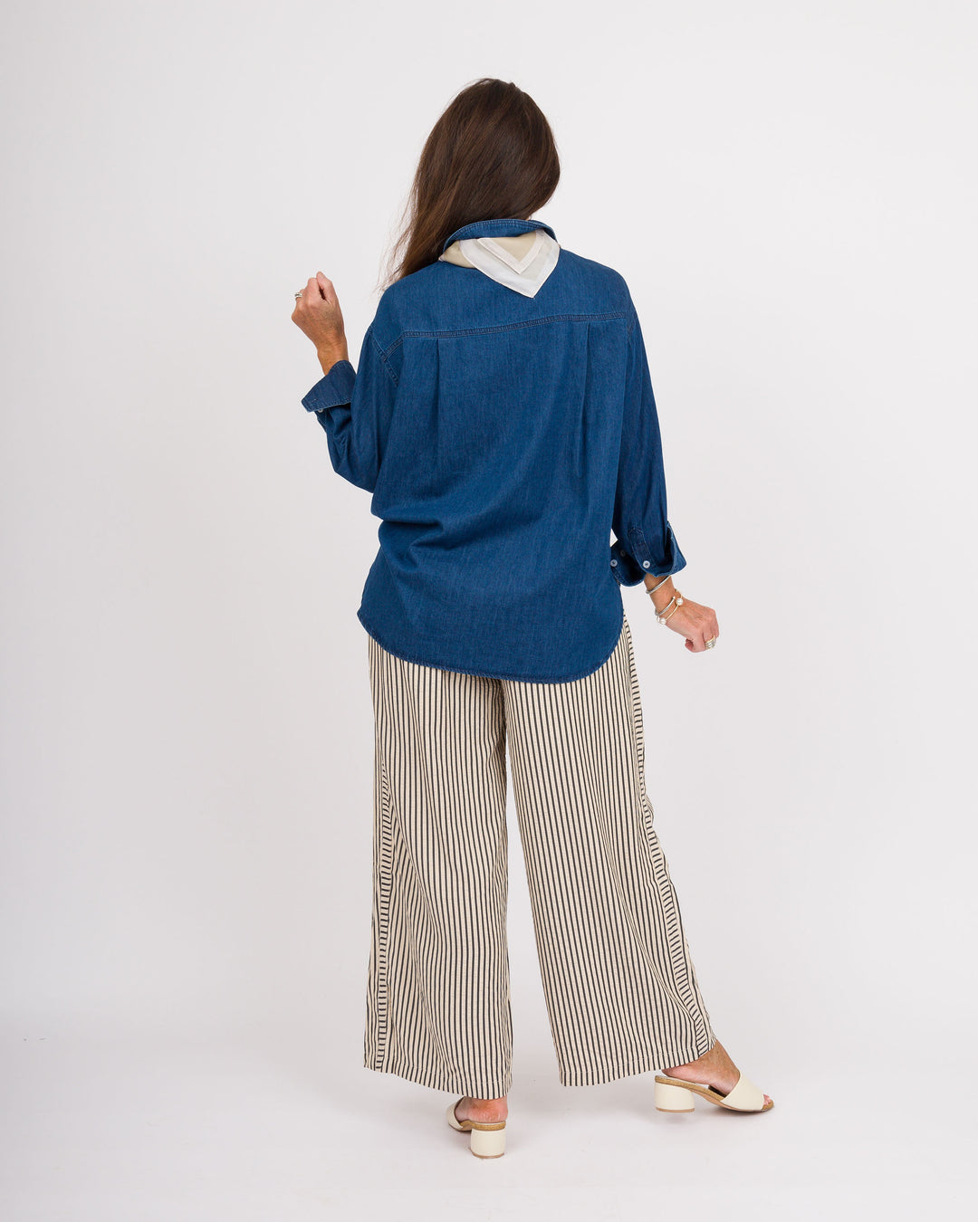 Cortina Latte Striped Pants