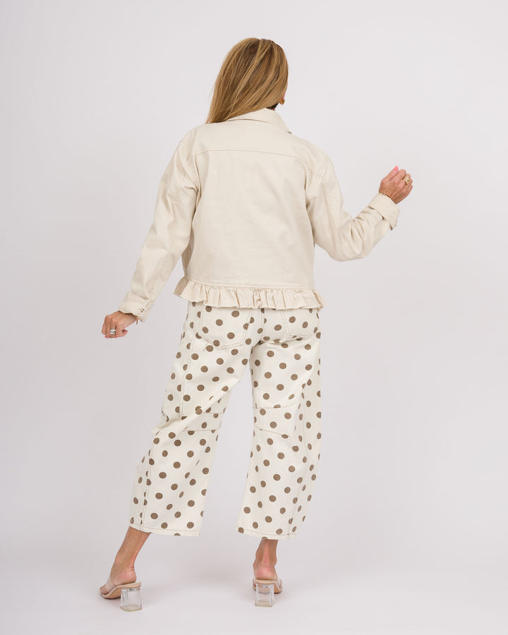Heart of Pine Peplum Jacket - Summer Sands