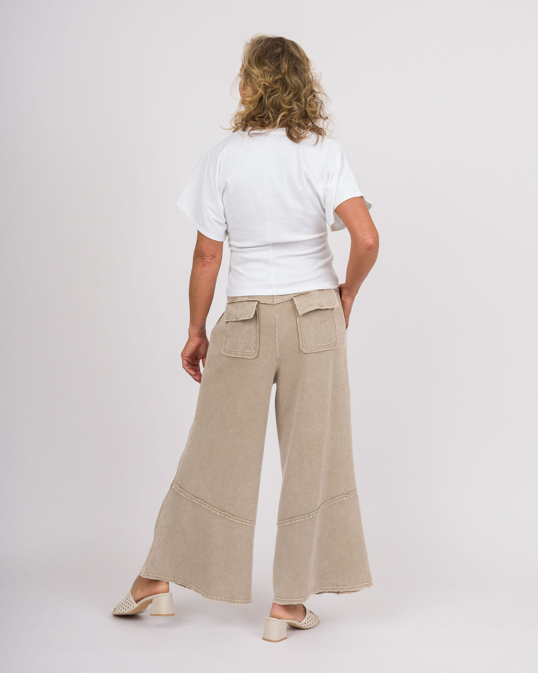 Susannah Light Mocha Wide Leg Pants