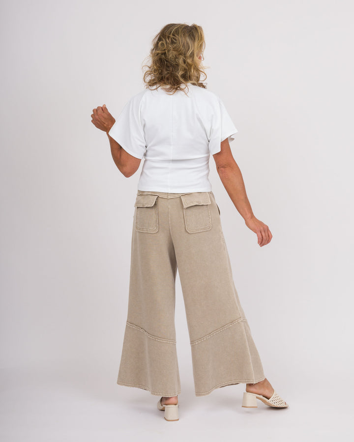 Susannah Light Mocha Wide Leg Pants