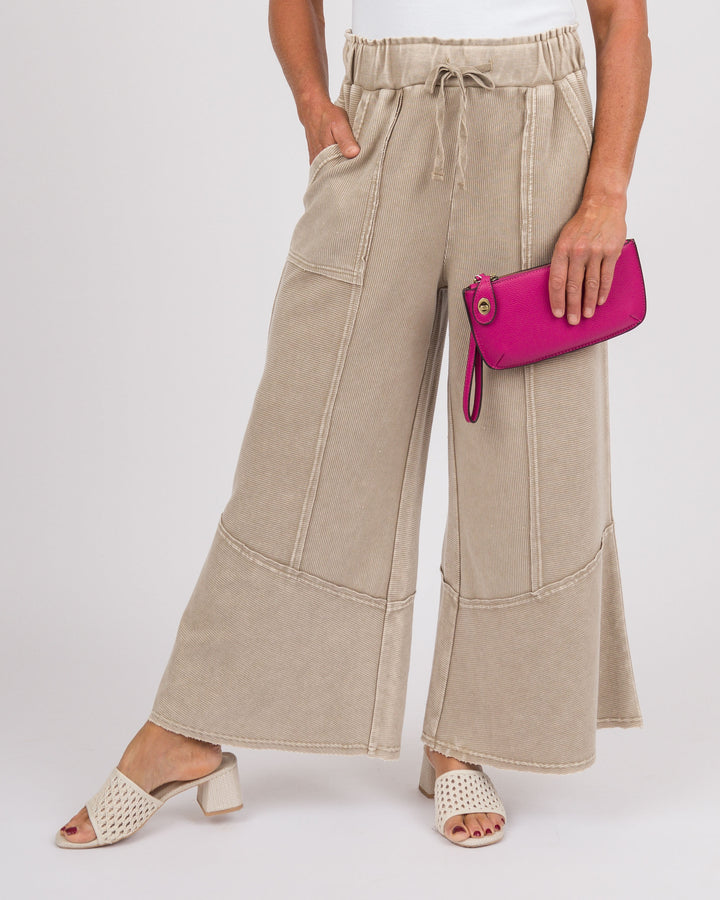 Susannah Light Mocha Wide Leg Pants