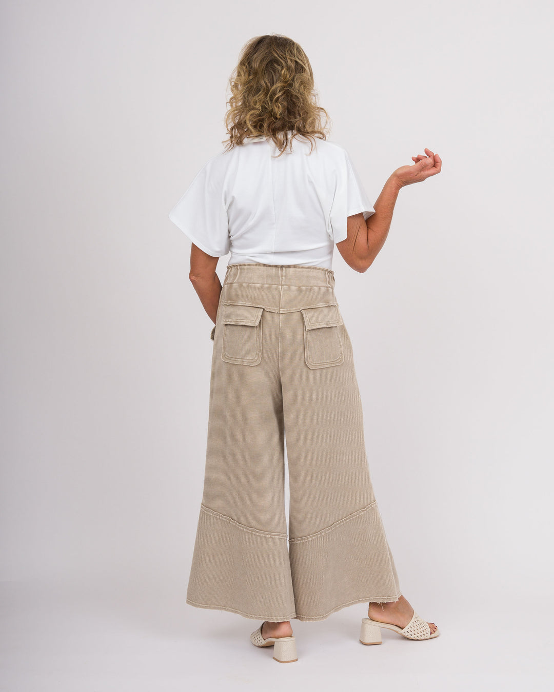 Susannah Light Mocha Wide Leg Pants