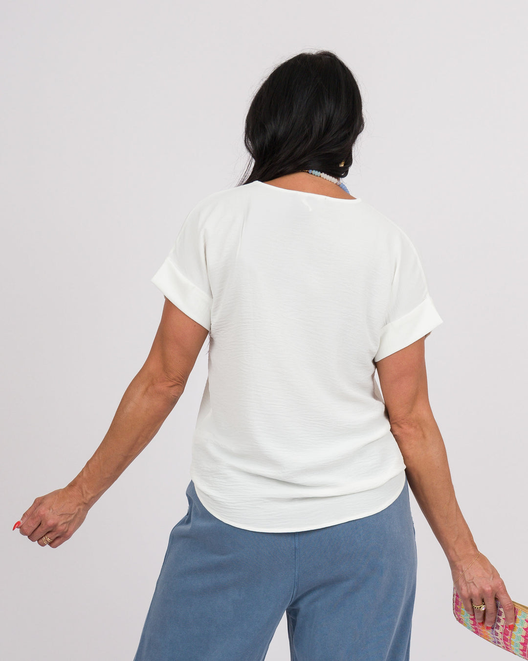White Dolman Top