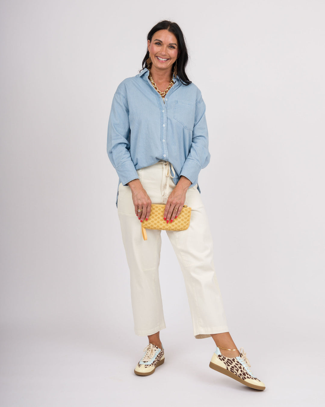 Loose Fit Denim Shirt - Light Wash