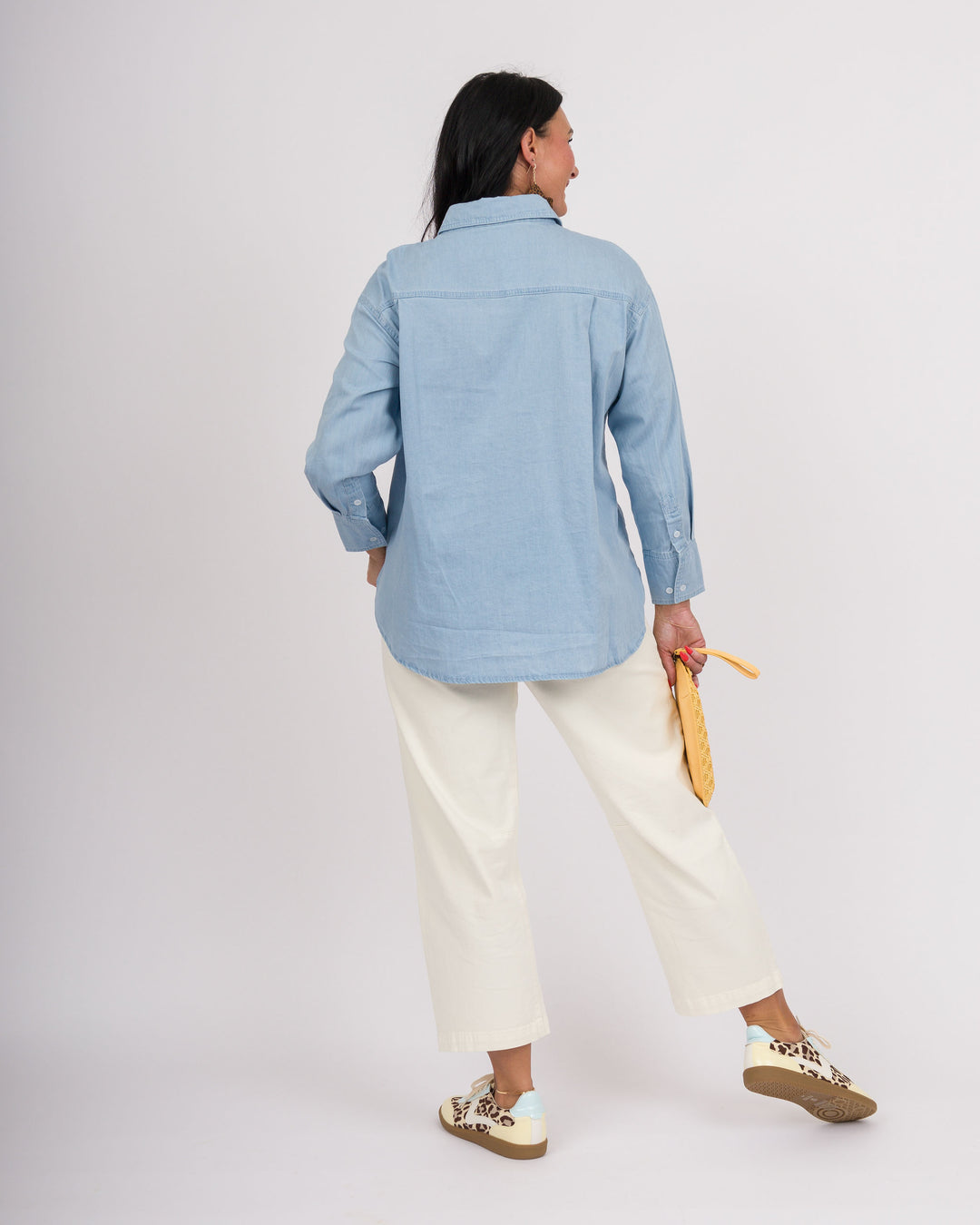 Loose Fit Denim Shirt - Light Wash