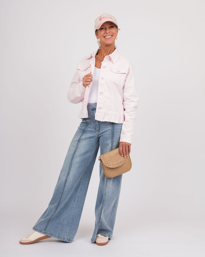Heart of Pine Festival Bloom Peplum Jacket - Pink