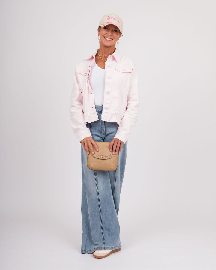 Heart of Pine Festival Bloom Peplum Jacket - Pink
