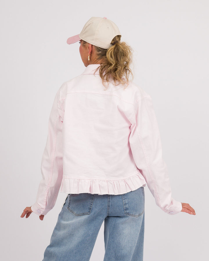Heart of Pine Festival Bloom Peplum Jacket - Pink
