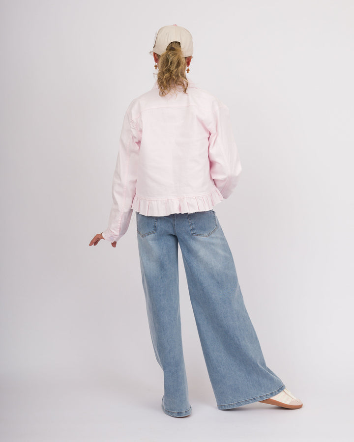 Heart of Pine Festival Bloom Peplum Jacket - Pink