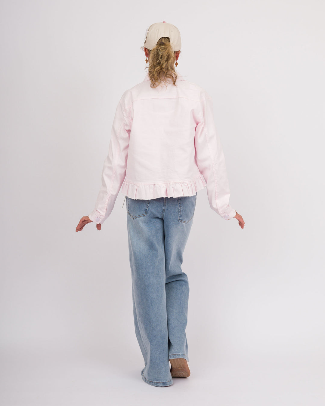 Heart of Pine Festival Bloom Peplum Jacket - Pink