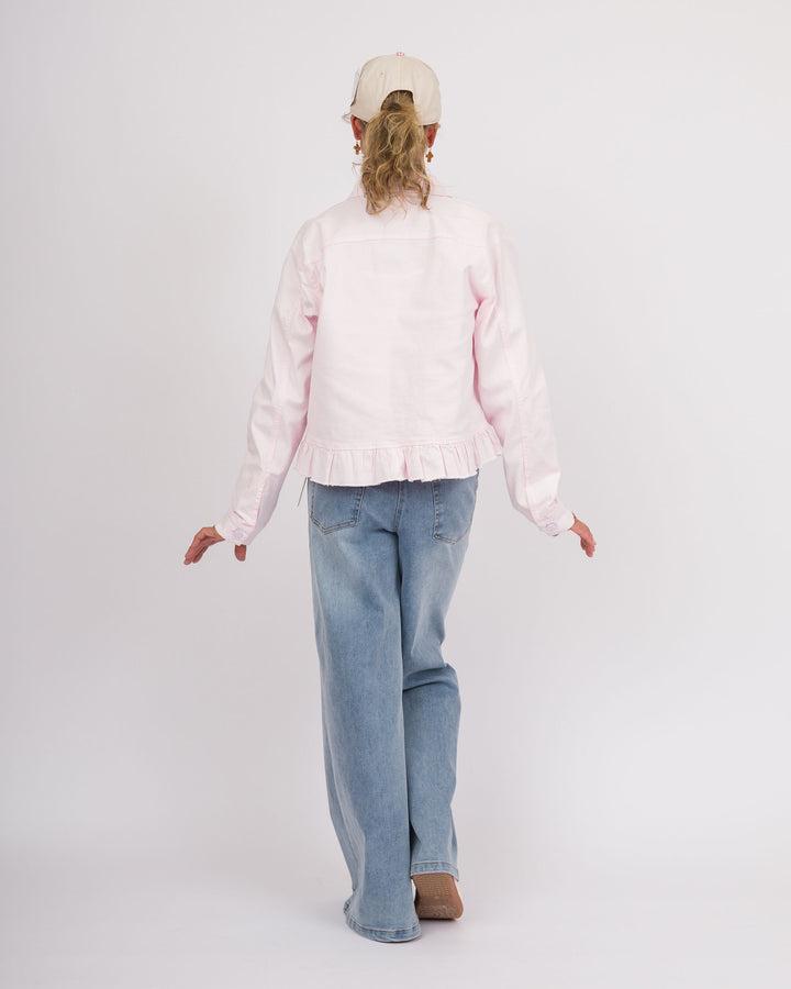 Heart of Pine Festival Bloom Peplum Jacket - Pink