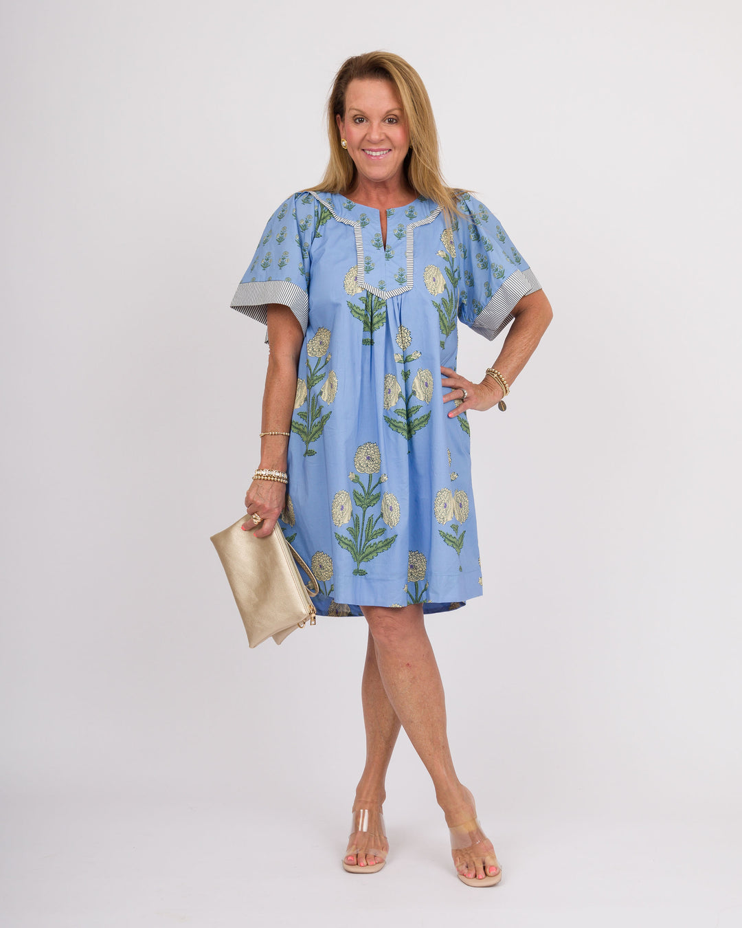Floral Babydoll Dress - Periwinkle  Hip Chics Boutique