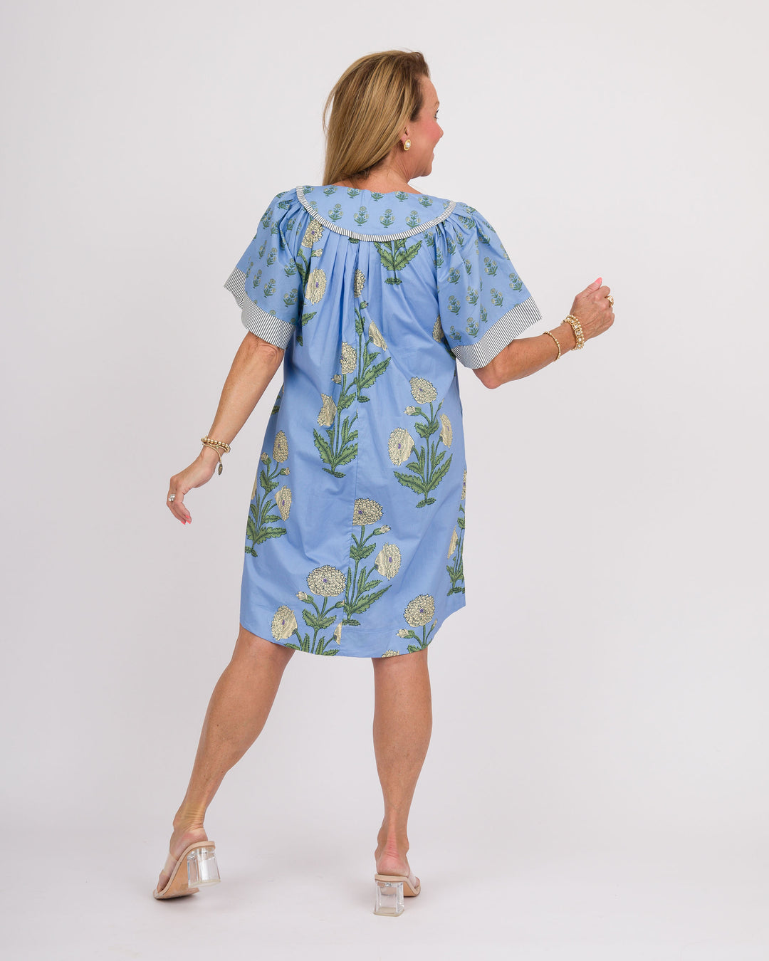Floral Babydoll Dress - Periwinkle