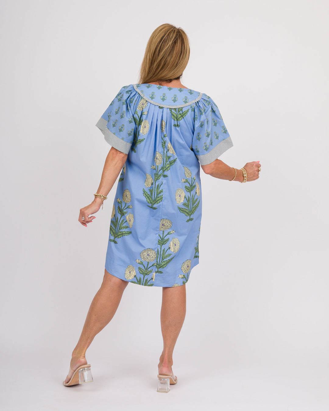 Floral Babydoll Dress - Periwinkle