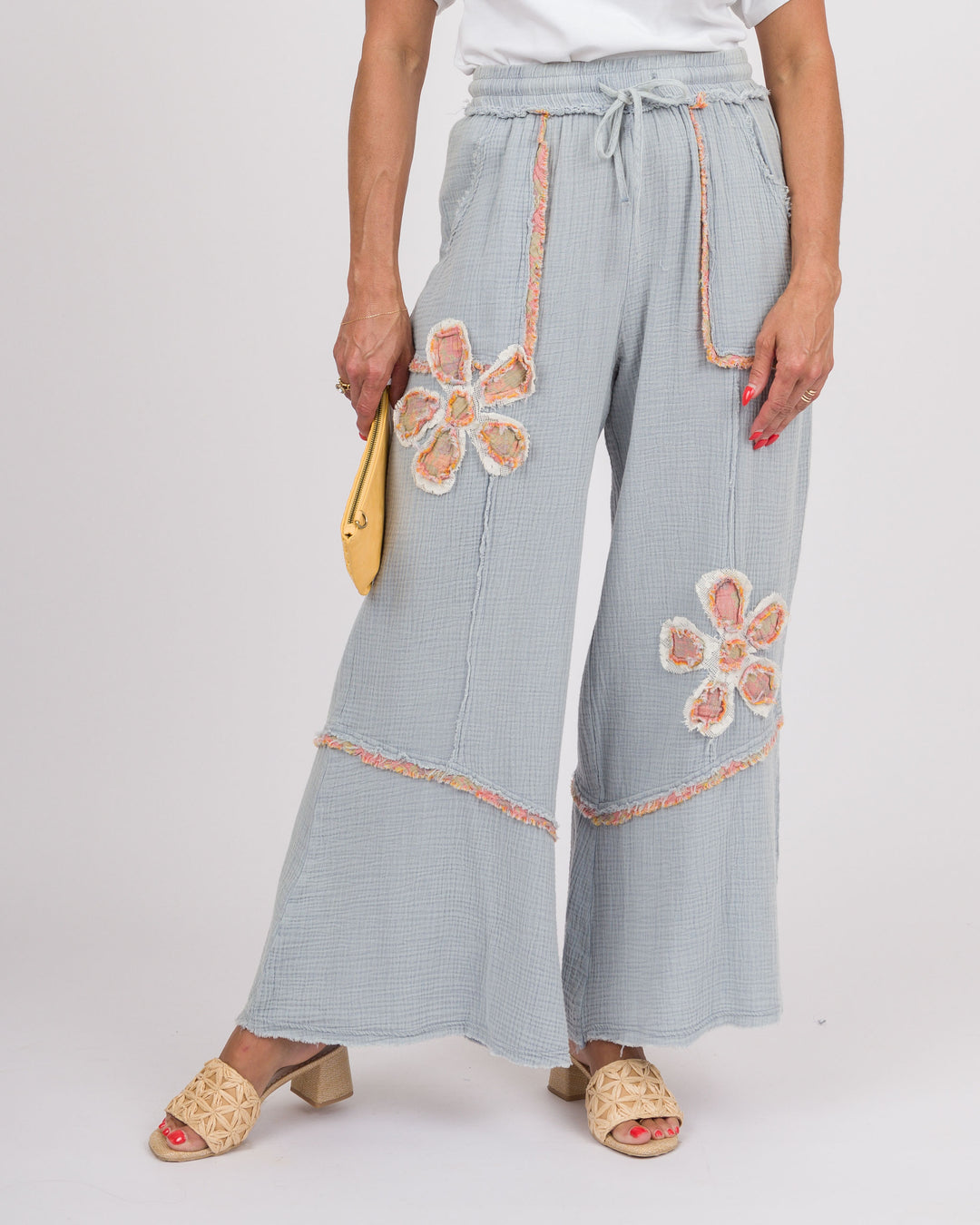 Flower Patch Pants - Cloud Blue