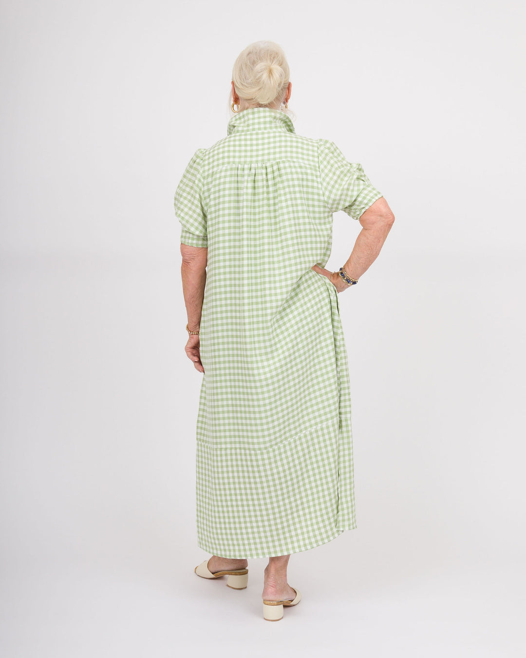 Dansby Dress - Green Dots