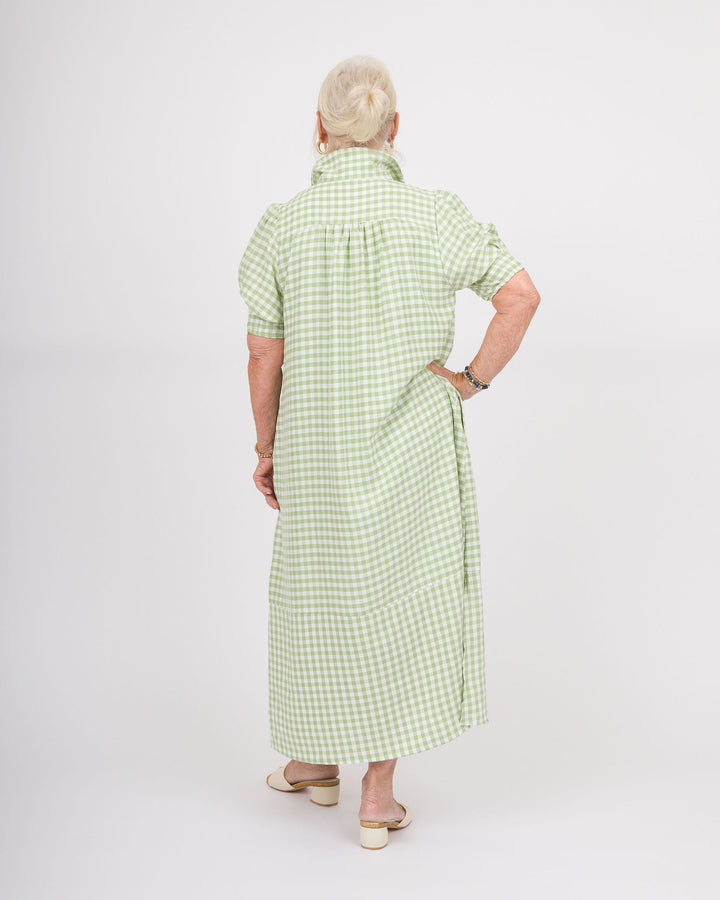 Dansby Dress - Green Dots