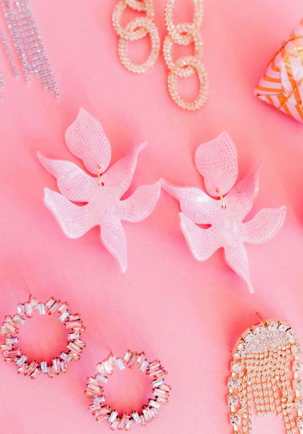 Linny Co -Flora Disco Pink  Earrings-Final Sale