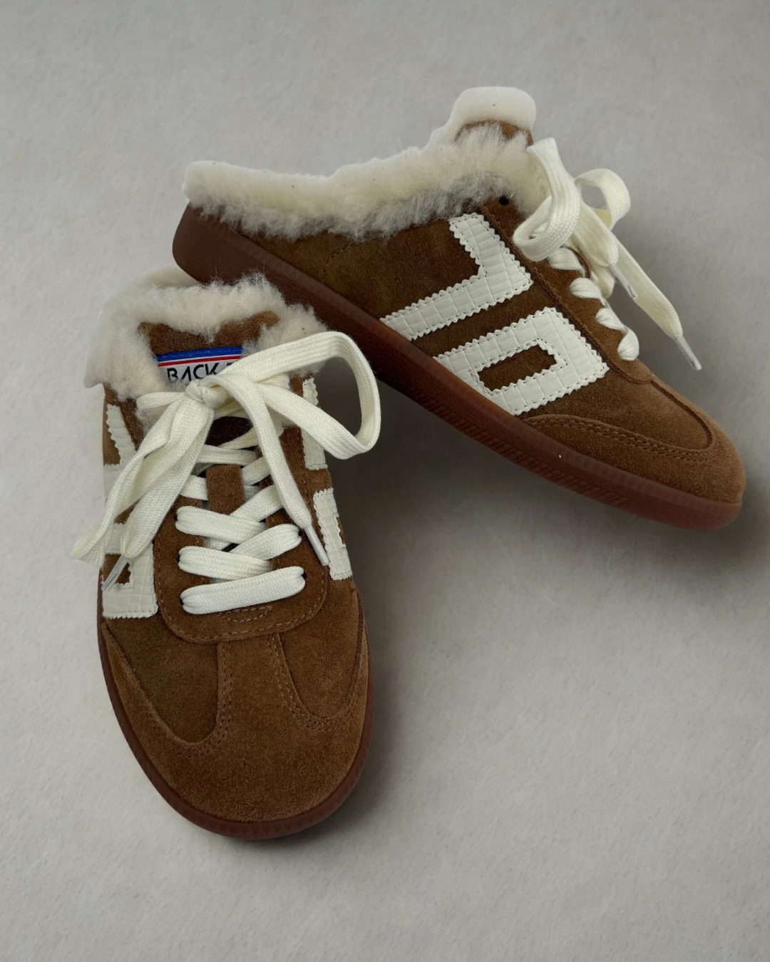 Back 70 EASTER FL in TOBACCO WHITE Backless Sneakers