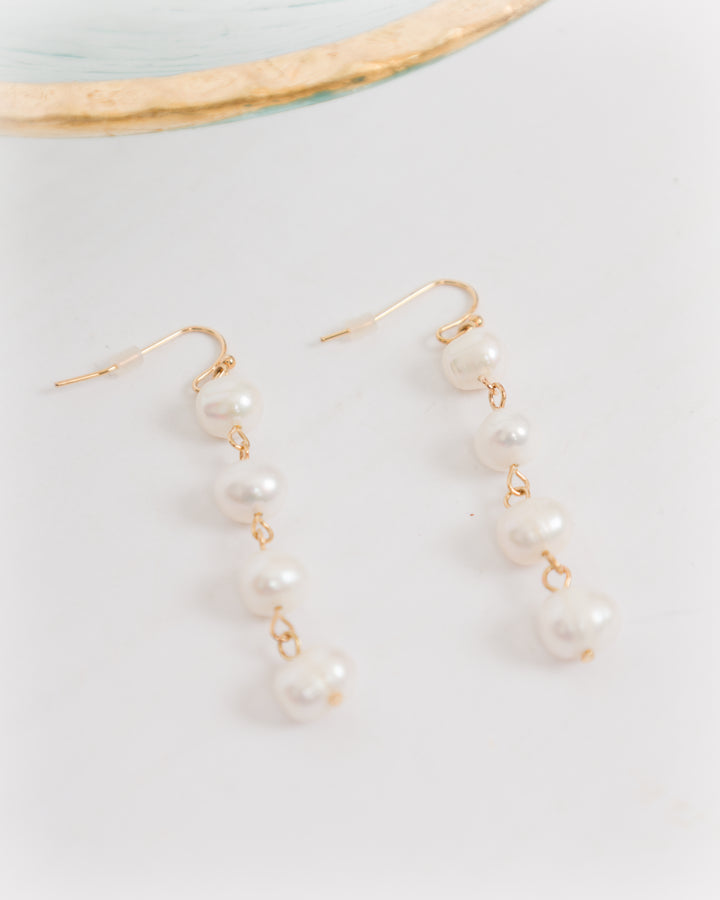 Four Pearl Bead Earrings