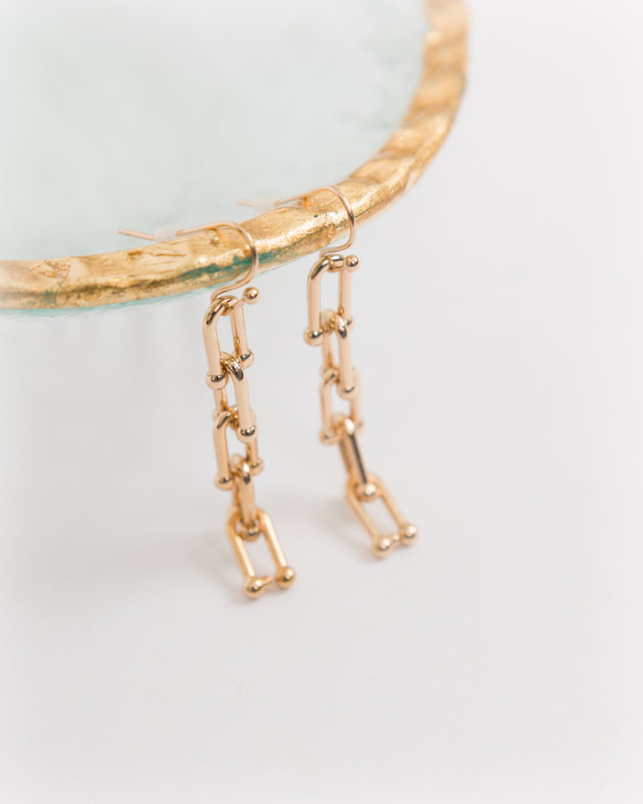 Four Link Drop Earrings