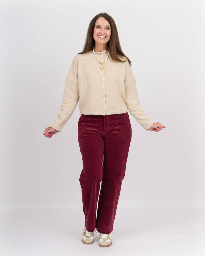 Long Sleeve Cardigan Sand