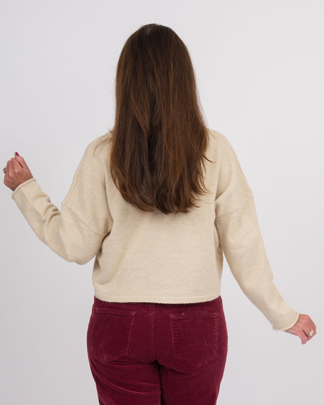Long Sleeve Cardigan Sand