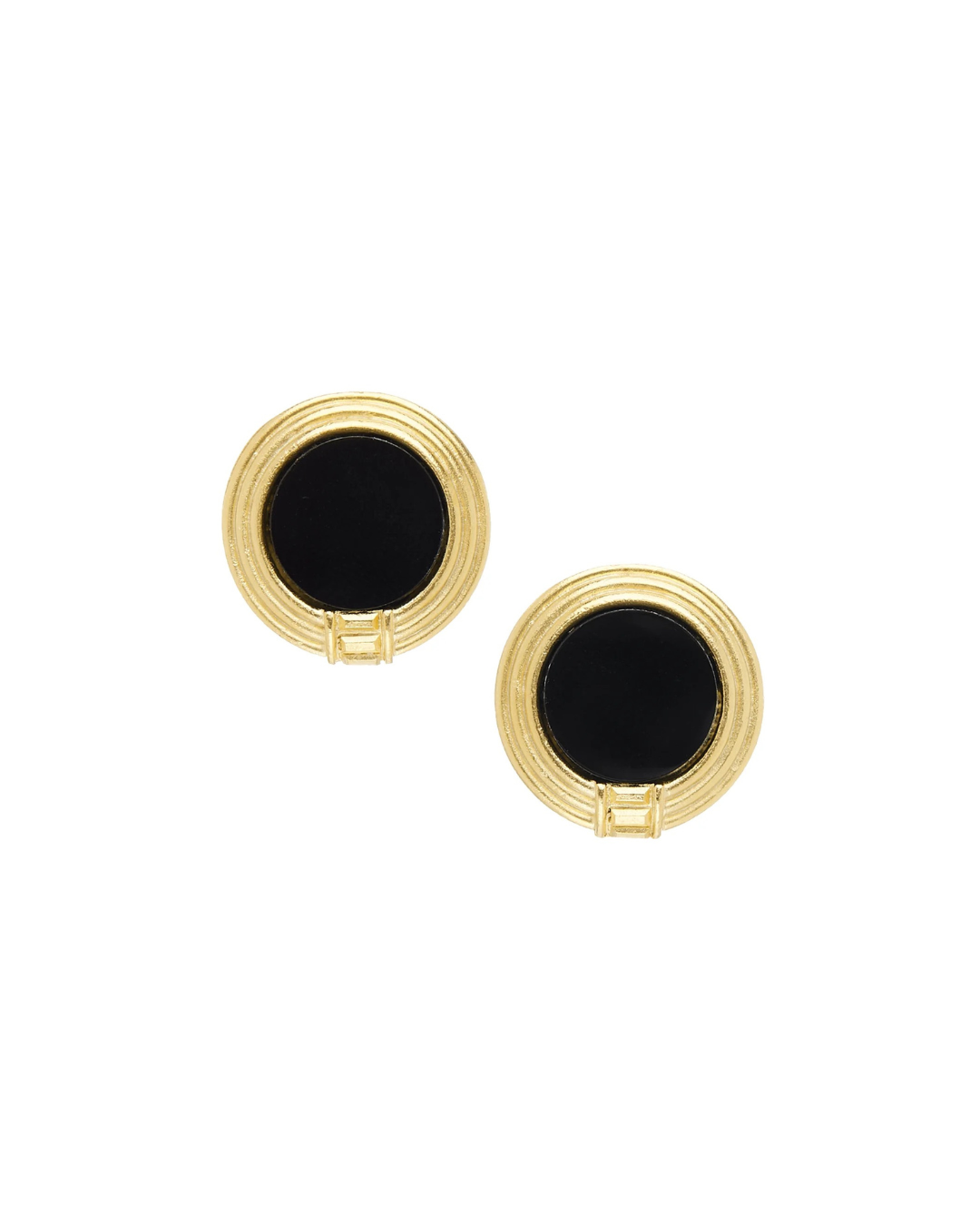 Susan Shaw Roma Studs - Black Onyx