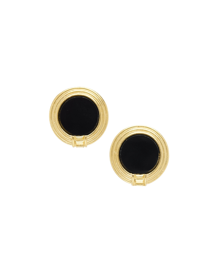 Susan Shaw Roma Studs - Black Onyx