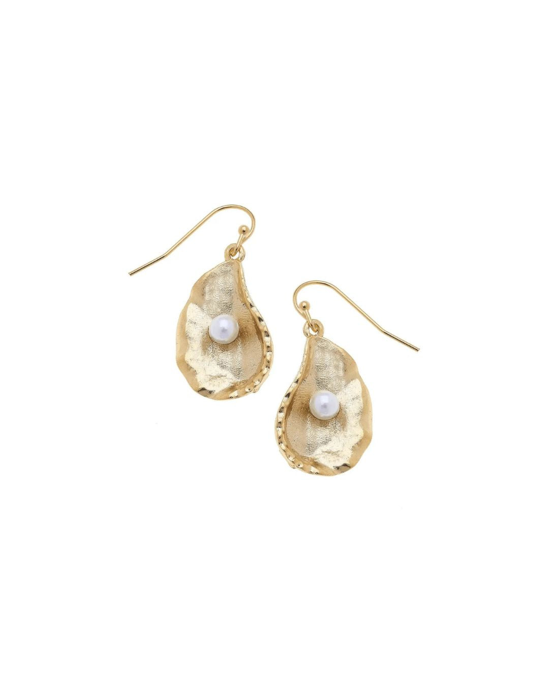 Susan Shaw Oyster Pearl Earrings - Gold