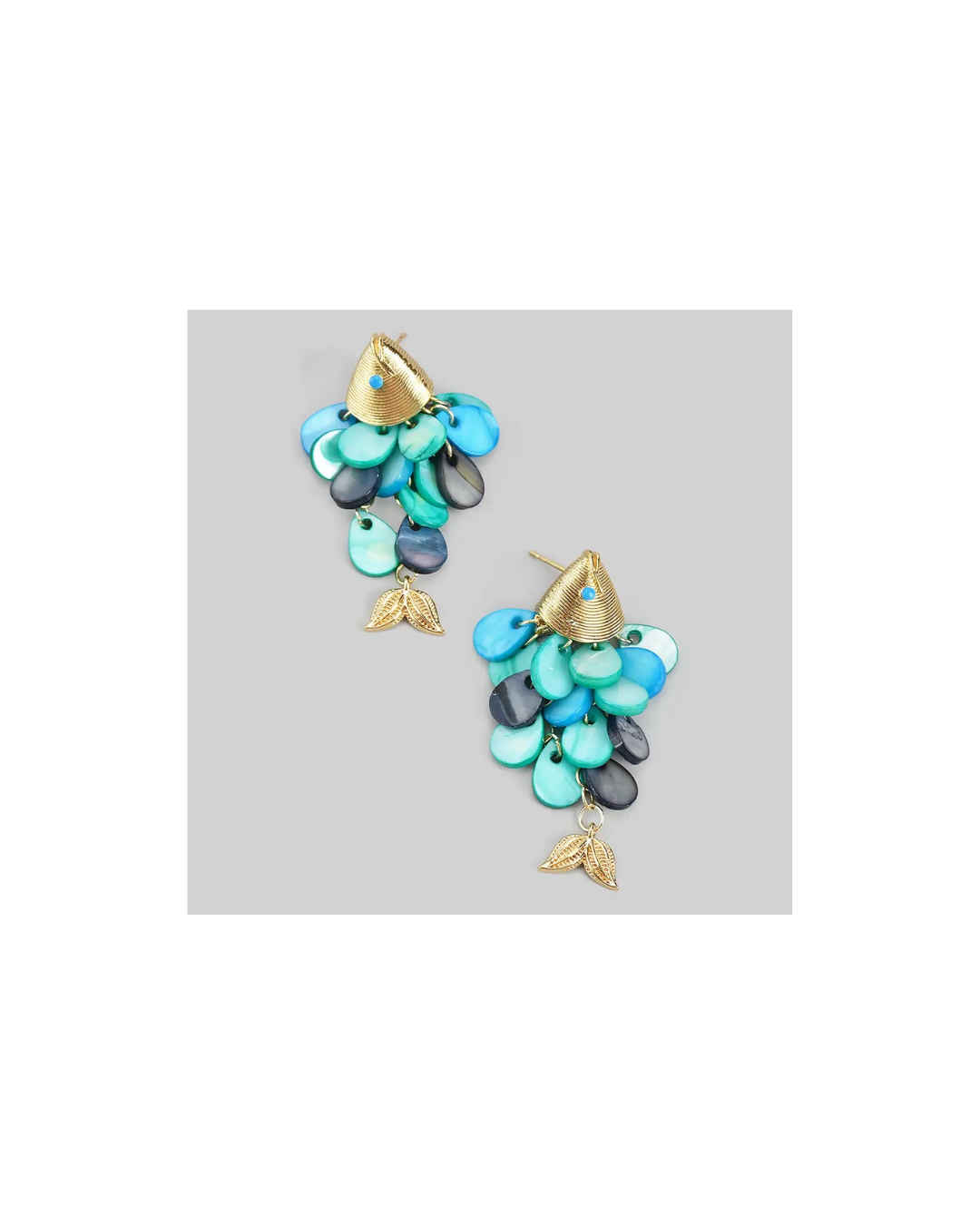 Pearly Cluster Fish Drop Earrings