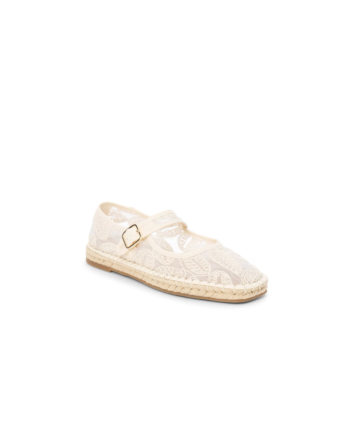 Meg Ivory Floral Flat-Final Sale