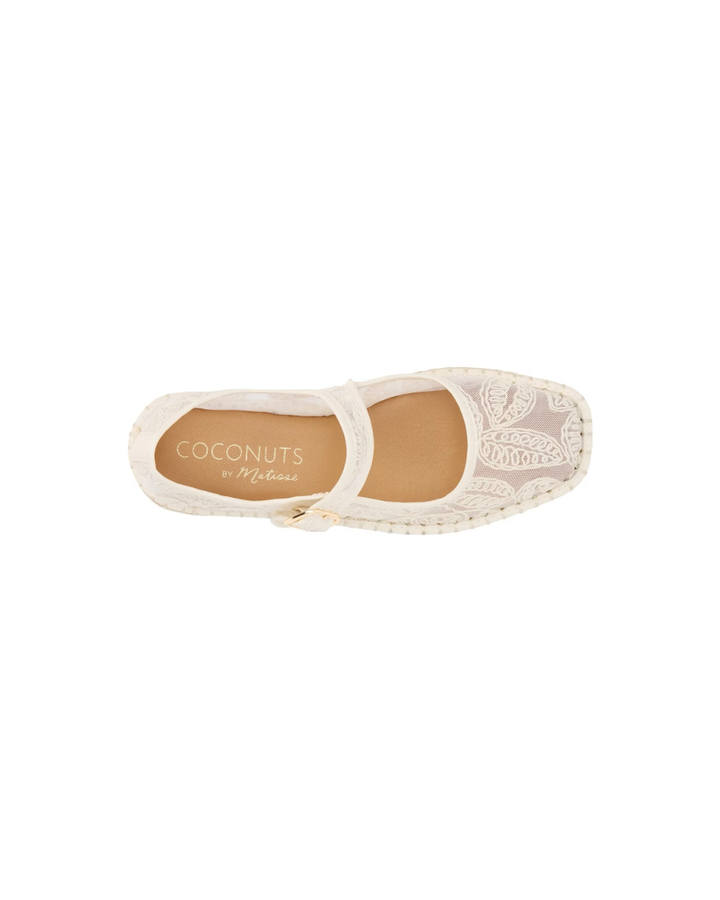 Meg Ivory Floral Flat-Final Sale