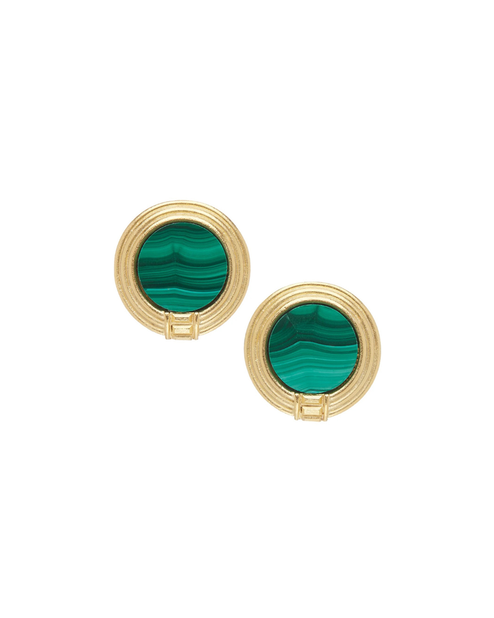 Susan Shaw Roma Studs - Malachite