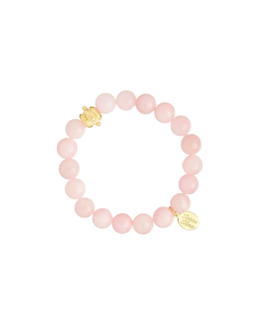 Susan Shaw Bailey Stretch Bracelet - Pink Jade