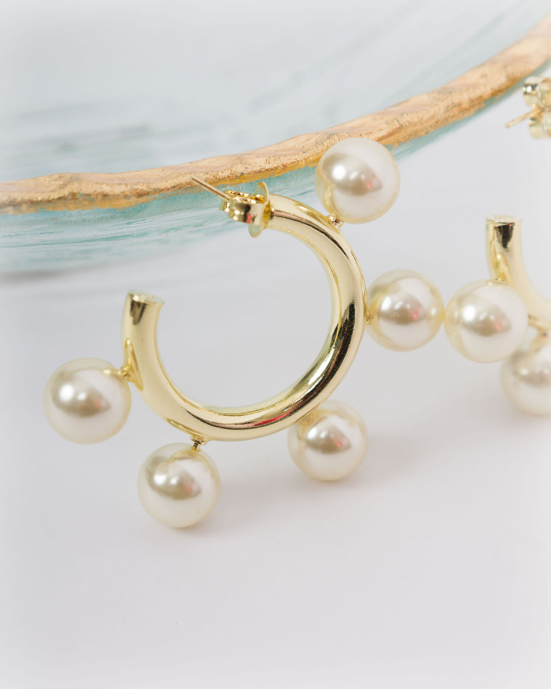 Sheila Fajl Gio Hoops Pearl Shiny