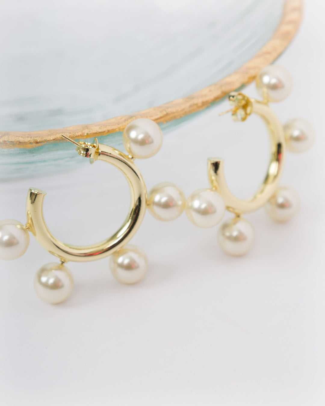 Sheila Fajl Gio Hoops Pearl Shiny