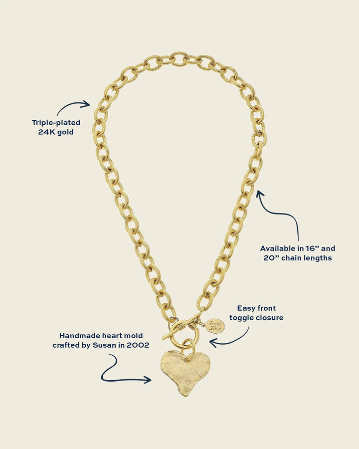 Susan Shaw Heart Toggle Necklace