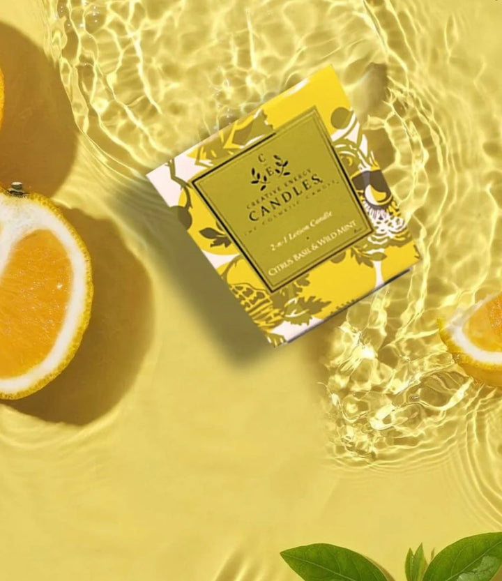 Citrus Basil &amp; Wild Mint Soy Lotion Candle